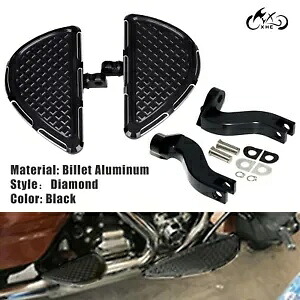 ブラックダイヤモンド リアフロアボード フットペグマウントキット ハーレーツーリンググライドキング用 Black Diamond Rear Floorboards Foot Peg Mount Kit For Harley Touring Glide King 【並行輸入品】