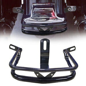 グロスブラック リアフェンダーレールトリムバンパー ハーレー FLHT ロードキング FLHR 1980-08用 Gloss Black Rear Fender Rail Trim Bumper For Harley FLHT Road King FLHR 1980-08 【並行輸入品】