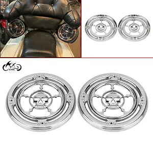 クロームリアスピーカーグリルアクセントカバーハーレーエレクトラグライド FLHT FLHTC 96-13 Chrome Rear Speaker Grill Accent Cover For Harley Electra Glide FLHT FLHTC 96-13 【並行輸入品】