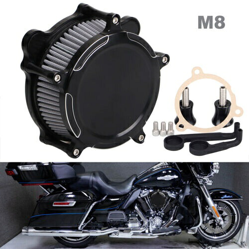 グレーインテークエアフィルターブラックエアクリーナー M8 ツーリングトライク 17-23 ソフテイルに適合 Grey Intake Air Filter Black Air Cleaner Fit For M8 Touring Trike 17-23 Softail 【並行輸入品】