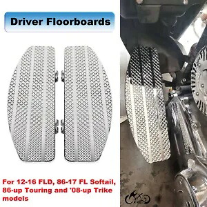 ハーレーエレクトラストリートロードグライドソフテイル用クロームストレッチドライバーフロアボード Chrome Stretched Driver Floorboards For Harley Electra Street Road Glide Softail 【並行輸入品】