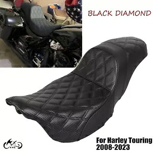ブラック ステップアップ 2-アップ 運転席 助手席 ハーレー ツーリング エレクトラグライド 08-up用 Black Step Up 2-up Driver Passenger Seat For Harley Touring Electra Glide 08-up 【並行輸入品】
