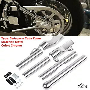 ハーレー ヘリテージ ソフテイル クラシック FLSTC FXSTS 用クローム リア スイングアーム チューブ カバー Chrome Rear Swingarm Tube Covers For Harley Heritage Softail Classic FLSTC FXSTS 【並行輸入品】