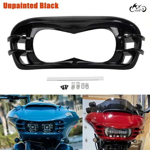 未塗装ヘッドライトベゼルはハーレーロードグライド FLTRX スペシャル FLTRXS 2015+ に適合 Unpainted Headlight Bezel Fits For Harley Road Glide FLTRX Special FLTRXS 2015+ 【並行輸入品】