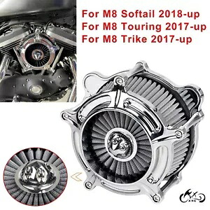 クロームエアクリーナーグレーインテークフィルターハーレーM8ソフテイル18ツーリングロードキング用 Chrome Air Cleaner Grey Intake Filter For Harley M8 Softail 18 Touring Road King 【並行輸入品】