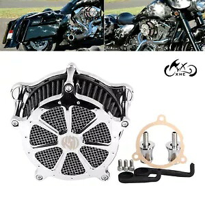 RSD クローム エアクリーナー ブラック インテークフィルター ハーレー M8 ロードグライドキング 2017-up用 RSD Chrome Air Cleaner Black Intake Filter For Harley M8 Road Glide King 2017-up 【並行輸入品】