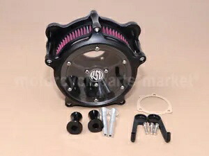 ハーレーダイナエアクリーナーインテークFXRストリートボブソフテイル93-17エアフィルター用 For Harley Dyna Air Cleaner Intake FXR Street Bob Softail 93-17 Air Filter 【並行輸入品】