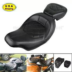 ハーレー CVO ロード ストリート トライ グライド ウルトラ クラシック用運転席 助手席ピリオンシート Driver Passenger Pillion Seat For Harley CVO Road Street Tri Glide Ultra Classic 【並行輸入品】