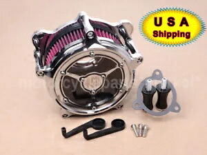 クロームクリアエアクリーナーインテークフィルターハーレーエレクトラグライドソフテイルスリムFLS用 Chrome Clear Air Cleaner Intake Filter For Harley Electra Glide Softail Slim FLS 【並行輸入品】
