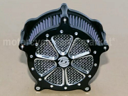 エッジカットコントラストCNCエアクリーナーインテークフィルターハーレースポーツター883 1200用 Edge Cut Contrast CNC Air Cleaner Intake Filter For Harley Sporter 883 1200 【並行輸入品】