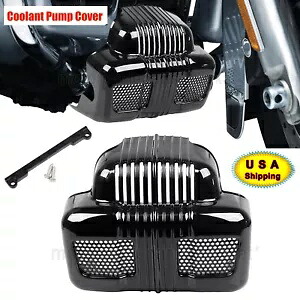 ハーレーロードトライグライドウルトラリミテッドFLHTK USA用グロスブラッククーラントポンプカバー Gloss Black Coolant Pump Cover For Harley Road Tri Glide Ultra Limited FLHTK USA 【並行輸入品】