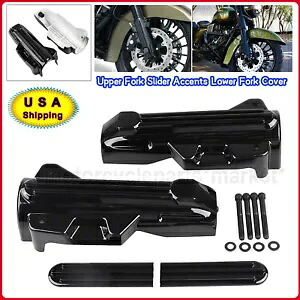 アッパーフォークスライダーアクセントロワーフォークカバーハーレーストリートグライドウルトラリミテッド用 Upper Fork Slider Accents Lower Fork Cover For Harley Street Glide Ultra Limited 【並行輸入品】