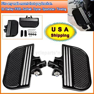 ミニフロアボード ハーレーオスマウントフットボードダイナソフテイルストリートグライドに適合 Mini Floorboards Fit for Harley Male Mount Foot Boards Dyna Softail Street Glide 【並行輸入品】