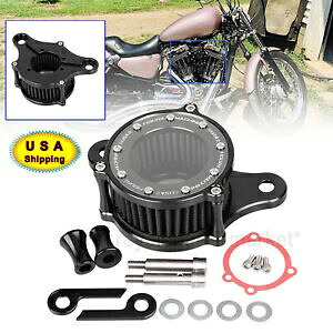 エアクリーナーブラックインテークフィルターキットハーレーダイナロードキングソフテイルFXSTS FLHT用 Air Cleaner Black Intake Filter Kit For Harley Dyna Road King Softail FXSTS FLHT 【並行輸入品】