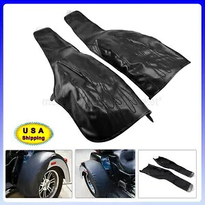 ブラックフレームリアフェンダーブラ PU ハーレートライグライドウルトラクラシック FLHTCUTG に適合 Black Flame Rear Fender Bra PU Fit For Harley Tri Glide Ultra Classic FLHTCUTG 【並行輸入品】
