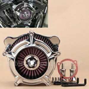 オートバイタービンエアクリーナーインテークフィルターハーレーエレクトラグライド 02-07 FLHT Motorcycle Turbine Air Cleaner Intake Filter For Harley Electra Glide 02-07 FLHT 【並行輸入品】