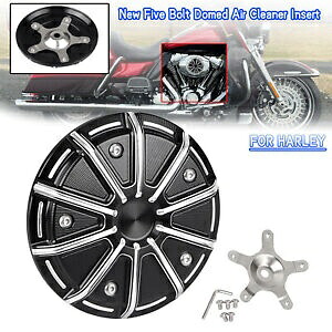5ボルトドーム型エアクリーナーインサートハーレーダイナソフテイルロードストリートグライドに適合 Five-Bolt Domed Air Cleaner Insert Fit For Harley Dyna Softail Road Street Glide 【並行輸入品】