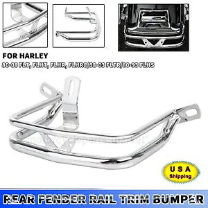 ハーレーストリートグライドロードキングFLHTC FLTC用クロームリアフェンダーレールトリムバンパー Chrome Rear Fender Rail Trim Bumper For Harley Street Glide Road King FLHTC FLTC 【並行輸入品】