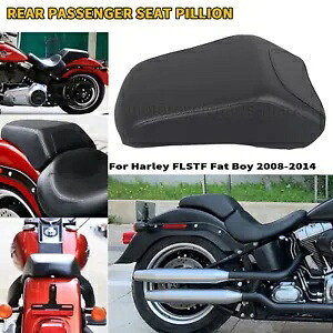 ブラック後部助手席ピリオン ハーレーファットボーイ FLSTF 08-14 2008-2014 に適合 Black Rear Passenger Seat Pillion Fit For Harley Fat Boy FLSTF 08-14 2008-2014 【並行輸入品】