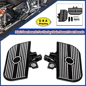 ミニフロアボードハーレースポーツスターダイナエレクトラグライドオスマウントフットボード用 Mini Floorboards For Harley Sportster Dyna Electra Glide Male Mount Foot Boards 【並行輸入品】