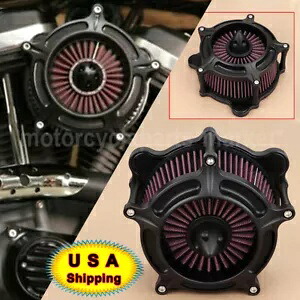 マットブラック エアクリーナー レッド インテークフィルター ハーレー エレクトラ ロード グライド ソフテイル用 Matte Black Air Cleaner Red Intake Filter for Harley Electra Road Glide Softail 【並行輸入品】