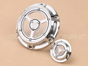 6穴クラリティRSDダービーカバータイミングタイマーカバーハーレースポーツスター用クローム 6 Holes Clarity RSD Derby Cover Timing Timer Covers For Harley Sportster Chrome 【並行輸入品】
