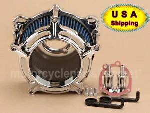 アルミエアクリーナー Bule インテークフィルター ハーレーダイナ ロードキング ソフテイル用 Aluminum Air Cleaner Bule Intake Filter Fit For Harley Dyna Road King Softail 【並行輸入品】