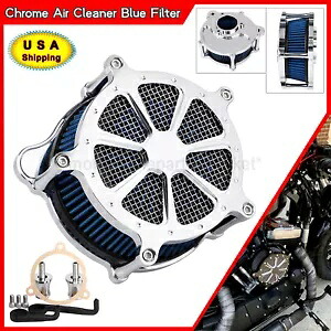 エアクリーナー ブルー インテークフィルター ハーレー ソフテイル エレクトラ ストリート グライド ロードキング用 Air Cleaner Blue Intake Filter For Harley Softail Electra Street Glide Road King 【並行輸入品】