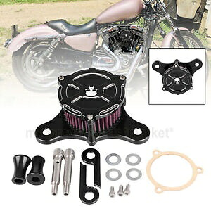 スカル エア クリーナー インテーク フィルター システム ブラック セット ハーレー ソフテイル ストリート グライド用 Skull Air Cleaner Intake Filter System Black Set for Harley Softail Street Glide 【並行輸入品】
