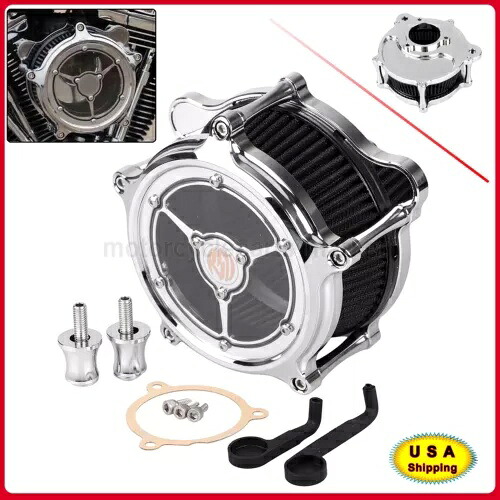 RSD クローム エアクリーナー インテークフィルター ハーレー ソフテイル ロードキング FLHTK FLHX用 RSD Chrome Air Cleaner Intake Filter For Harley Softail Road King FLHTK FLHX 【並行輸入品】