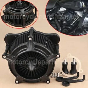 BLK タービン エア クリーナー インテーク フィルター ハーレー ロード ストリート グライド ウルトラ リミテッド用 BLK Turbine Air Cleaner Intake Filter for Harley Road Street Glide Ultra Limited 【並行輸入品】