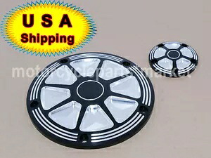5穴バーストダービータイミングタイマーカバーハーレートライグライドダイナファットボブFXDFに適合 5-Hole Burst Derby Timing Timer Cover Fit For Harley Tri Glide Dyna Fat Bob FXDF 【並行輸入品】