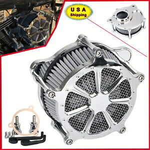 クローム エア クリーナー グレー インテーク フィルター システム キット ハーレー ソフテイル FLHR/X FLHX 用 Chrome Air Cleaner Grey Intake Filter System Kit For Harley Softail FLHR/X FLHX 【並行輸入品】