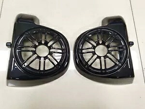 ブラック 6.5インチ スピーカーポッドボックス + メッシュグリルカバー ハーレーエレクトラグライド 14-23用 Black 6.5\