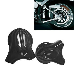 オートバイ ブラック リア ファントム スイングアーム アクスル カバー ハーレー ソフテイル 2008-2016用 Motorcycle Black Rear Phantom Swingarm Axle Covers for Harley Softail 2008-2016 【並行輸入品】