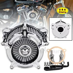 オートバイクロームエアクリーナーグレーインテークフィルターハーレーツーリングロードグライド用 Motorcycle Chrome Air Cleaner Grey Intake Filter For Harley Touring Road Glide 【並行輸入品】