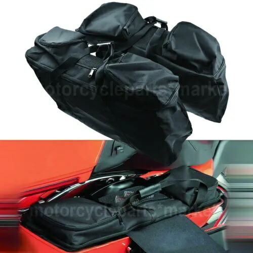 ブラック サドルバッグ ラゲッジ ライナー バッグ ハーレー ツーリング エレクトラグライド 2014 以降用 Black Saddlebag Luggage Liners Bag for Harley Touring Electra Glide 2014 & Newer 【並行輸入品】