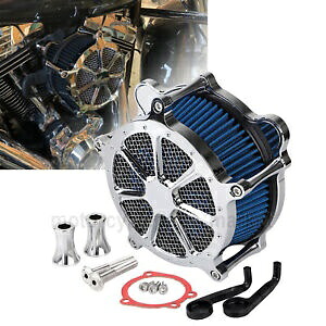 クロームエアクリーナーブルーインテークフィルターハーレーダイナロードキングFLHT FLTR FXSTS用 Chrome Air Cleaner Blue Intake Filter For Harley Dyna Road King FLHT FLTR FXSTS 【並行輸入品】 44,330円