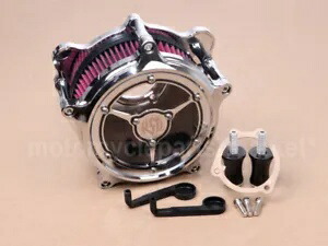 すべてのクローム エア クリーナー インテーク フィルター ハーレー ツーリング 93-07 ダイナ ソフテイル 93-15 用 All Chrome Air Cleaner Intake Filter For Harley Touring 93-07 Dyna Softail 93-15 【並行輸入品】