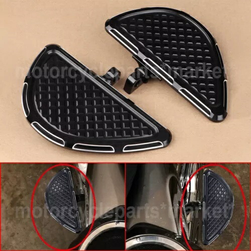 BLK ダイヤモンド後部乗客フットペグフロアボードハーレーソフテイルエレクトラグライド用 BLK Diamond Rear Passenger Foot Peg Floorboard For Harley Softail Electra Glide 【並行輸入品】