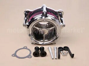 クロームエアクリーナー RSD インテークフィルター ハーレーツーリングトライク 08-16 ソフテイルに適合 Chrome Air Cleaner RSD Intake Filter Fit For Harley Touring Trike 08-16 Softail 【並行輸入品】