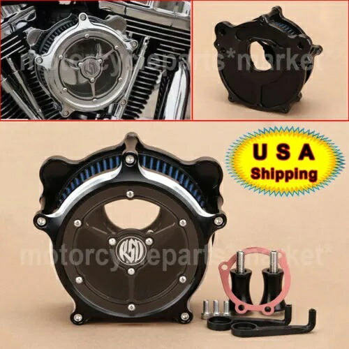 RSD エアクリーナー ブルー インテークフィルターキット ハーレー ソフテイル ファットボーイ エレクトラグライド用 RSD Air Cleaner Blue Intake Filter Kit For Harley Softail Fatboy Electra Glide 【並行輸入品】