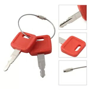 John Deere 掘削機用キーチェーン付き点火レンチ 2 本 #AT194969 #AT147803- 2x Ignition Wrench with Keychain for John Deere Excavator #AT194969 #AT147803- 【並行輸入品】