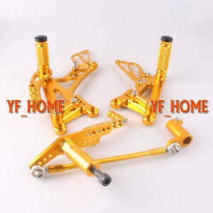 調整可能なフットレストシステムフットレストヤマハ YZF R1 2007 2008 ゴールドオートバイ用- Adjustable footrest system footrests for Yamaha YZF R1 2007 2008 gold motorcycle- 【並行輸入品】