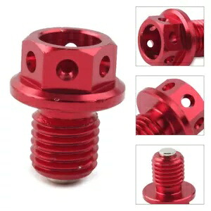 オイルドレンネジネジ M12xP1.5 ホンダ CRF/XR/Z50 CR80/125 XR100/250 赤- Oil drain screw screw M12xP1.5 for Honda CRF/XR/Z50 CR80/125 XR100/250 red- 【並行輸入品】