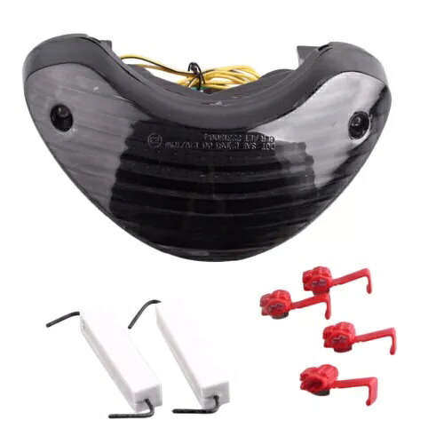 LED テールライトテールライトブレーキライトランプスズキ TL1000R 1998-2004 黒- LED taillight taillight brake light lamp for SUZUKI TL1000R 1998-2004 black- 【並行輸入品】