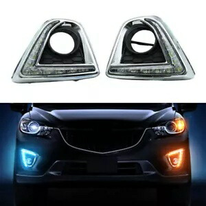 LED デイタイムランニングライトデイタイムランニングライトホワイトインジケーターマツダ CX-5 2012 13 2014 2pc- LED daytime running lights daytime running light white indicator for Mazda CX-5 2012 13 2014 2pc- 【並行輸入品】