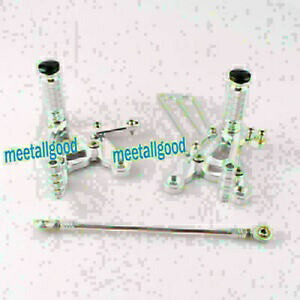 調節可能なリアセット フットレスト フットレスト ホンダ CBR900 1993-1999 シルバー- Adjustable Rear Set Footrests Footrest for Honda CBR900 1993-1999 Silver- 【並行輸入品】