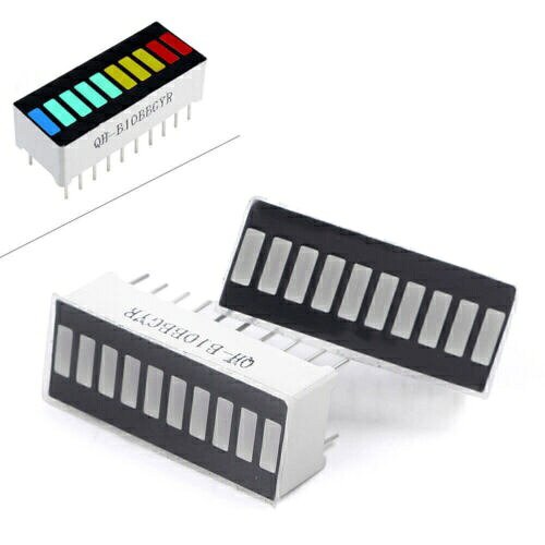 2 個 10 セグメント LED ライトバーグラフインジケータ DIP ディスプレイ赤黄緑青- 2pcs 10-Segment LED Light BAR Graph Indicator DIP Display Red Yellow Green Blue- 【並行輸入品】 30,745円