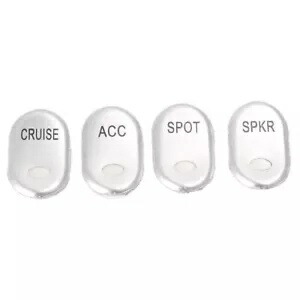 ハーレーエレクトラグライドロードグライド用ステンレススチールロッカーボードスイッチボタンカバー- Stainless Steel Rocker Board Switch Button Cover for Harley Electra Glide Road Glide- 【並行輸入品】